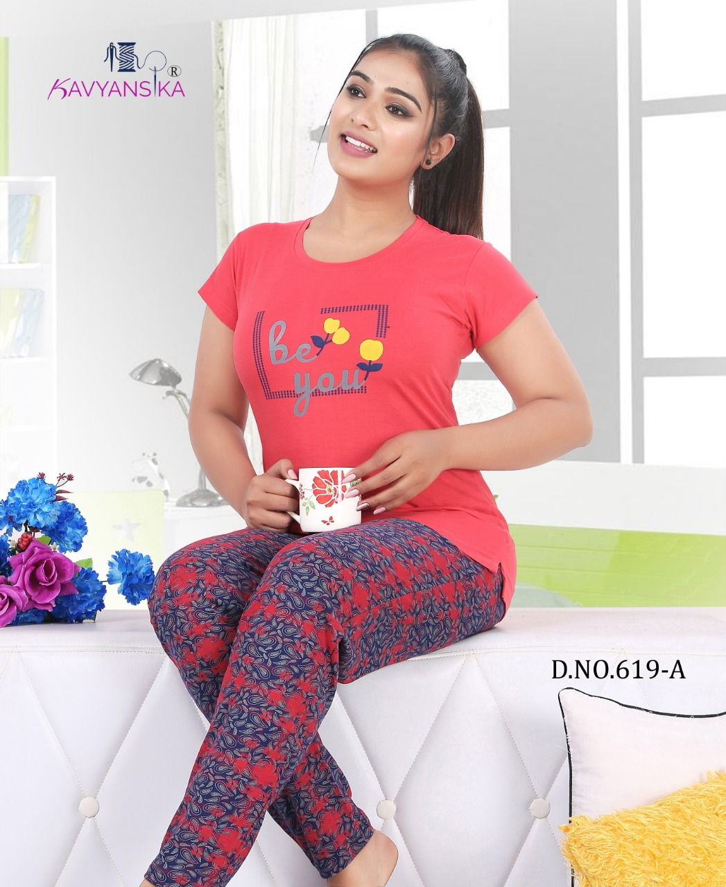 Kavyansika Night Suit 619 Premium latest exclusive comfortable hosiery with super fine stitching night suits collection  